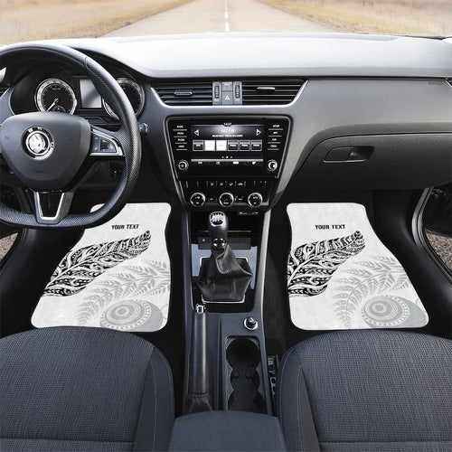 Aotearoa Personalized Lawn Bowls Maori Car Mats New Zealand White Tribal Silver Fern - Aussie Hoodie