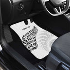 Aotearoa Personalized Lawn Bowls Maori Car Mats New Zealand White Tribal Silver Fern - Aussie Hoodie