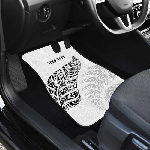 Aotearoa Personalized Lawn Bowls Maori Car Mats New Zealand White Tribal Silver Fern - Aussie Hoodie