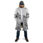Aotearoa Personalized Lawn Bowls Maori Cloak New Zealand White Tribal Silver Fern - Aussie Hoodie