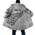 Aotearoa Personalized Lawn Bowls Maori Cloak New Zealand White Tribal Silver Fern - Aussie Hoodie