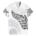 Aotearoa Personalized Lawn Bowls Maori Family Matching Mermaid Dress and Hawaiian Shirt New Zealand White Tribal Silver Fern - Aussie Hoodie