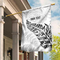 Aotearoa Personalized Lawn Bowls Maori Garden Flag New Zealand White Tribal Silver Fern - Aussie Hoodie