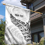 Aotearoa Personalized Lawn Bowls Maori Garden Flag New Zealand White Tribal Silver Fern - Aussie Hoodie