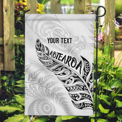 Aotearoa Personalized Lawn Bowls Maori Garden Flag New Zealand White Tribal Silver Fern - Aussie Hoodie