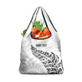 Aotearoa Personalized Lawn Bowls Maori Grocery Bag New Zealand White Tribal Silver Fern - Aussie Hoodie