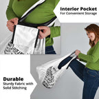 Aotearoa Personalized Lawn Bowls Maori Grocery Bag New Zealand White Tribal Silver Fern - Aussie Hoodie