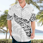 Aotearoa Personalized Lawn Bowls Maori Hawaiian Shirt New Zealand White Tribal Silver Fern - Aussie Hoodie