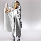 Aotearoa Personalized Lawn Bowls Maori Hooded Blanket New Zealand White Tribal Silver Fern - undefined