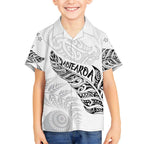 Aotearoa Personalized Lawn Bowls Maori Kid Hawaiian Shirt New Zealand White Tribal Silver Fern - Aussie Hoodie
