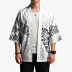 Aotearoa Personalized Lawn Bowls Maori Kimono New Zealand White Tribal Silver Fern - Aussie Hoodie