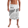 Aotearoa Personalized Lawn Bowls Maori Lavalava New Zealand White Tribal Silver Fern - Aussie Hoodie