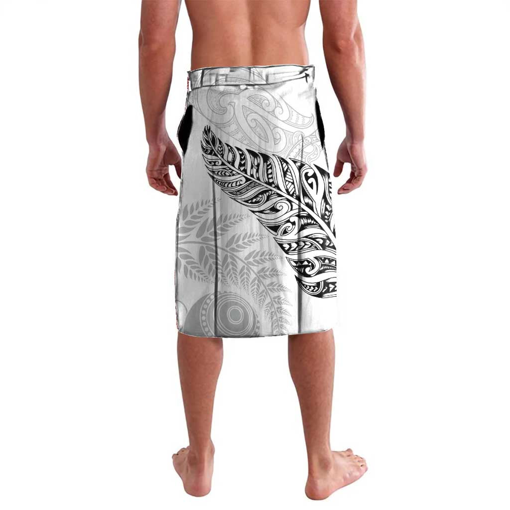 Aotearoa Personalized Lawn Bowls Maori Lavalava New Zealand White Tribal Silver Fern - Aussie Hoodie