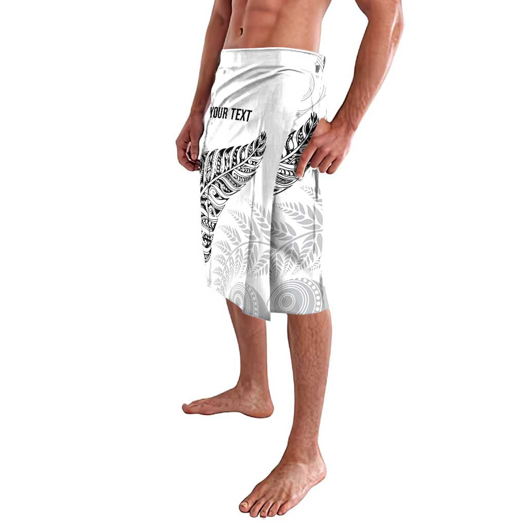 Aotearoa Personalized Lawn Bowls Maori Lavalava New Zealand White Tribal Silver Fern - Aussie Hoodie