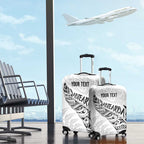 Aotearoa Personalized Lawn Bowls Maori Luggage Cover New Zealand White Tribal Silver Fern - Aussie Hoodie
