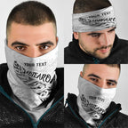 Aotearoa Personalized Lawn Bowls Maori Neck Gaiter New Zealand White Tribal Silver Fern - Aussie Hoodie