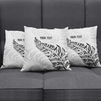 Aotearoa Personalized Lawn Bowls Maori Pillow Cover New Zealand White Tribal Silver Fern - Aussie Hoodie