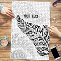 Aotearoa Personalized Lawn Bowls Maori Puzzle New Zealand White Tribal Silver Fern - Aussie Hoodie
