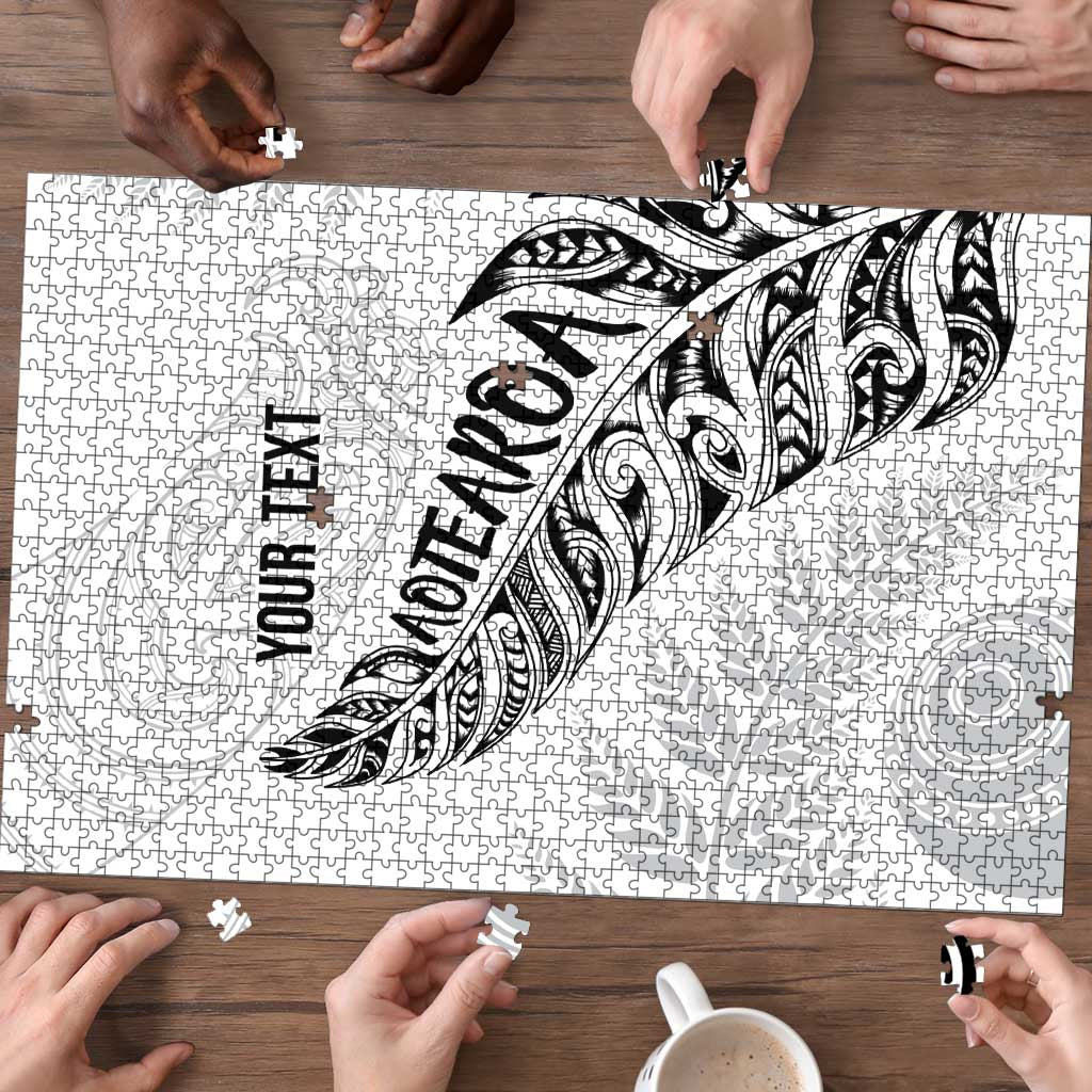 Aotearoa Personalized Lawn Bowls Maori Puzzle New Zealand White Tribal Silver Fern - Aussie Hoodie