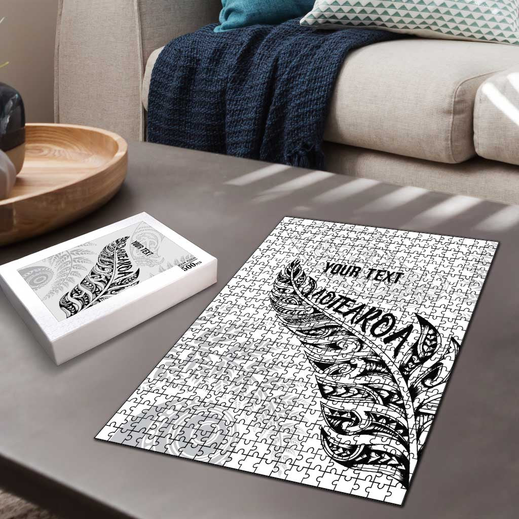 Aotearoa Personalized Lawn Bowls Maori Puzzle New Zealand White Tribal Silver Fern - Aussie Hoodie