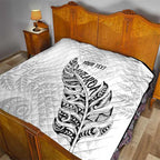 Aotearoa Personalized Lawn Bowls Maori Quilt New Zealand White Tribal Silver Fern - Aussie Hoodie