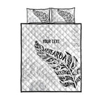 Aotearoa Personalized Lawn Bowls Maori Quilt Bed Set New Zealand White Tribal Silver Fern - Aussie Hoodie