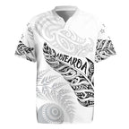 Aotearoa Personalized Lawn Bowls Maori Rugby Jersey New Zealand White Tribal Silver Fern - Aussie Hoodie