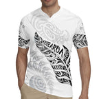Aotearoa Personalized Lawn Bowls Maori Rugby Jersey New Zealand White Tribal Silver Fern - Aussie Hoodie