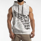 Aotearoa Personalized Lawn Bowls Maori Sleeveless Hoodie New Zealand White Tribal Silver Fern - Aussie Hoodie