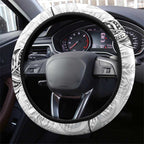 Aotearoa Lawn Bowls Maori Steering Wheel Cover New Zealand White Tribal Silver Fern - Aussie Hoodie