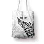 Aotearoa Personalized Lawn Bowls Maori Tote Bag New Zealand White Tribal Silver Fern - Aussie Hoodie