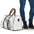 Aotearoa Personalized Lawn Bowls Maori Travel Bag New Zealand White Tribal Silver Fern - Aussie Hoodie