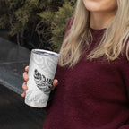 Aotearoa Personalized Lawn Bowls Maori Tumbler Cup New Zealand White Tribal Silver Fern - Aussie Hoodie