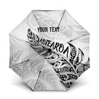 Aotearoa Personalized Lawn Bowls Maori Umbrella New Zealand White Tribal Silver Fern - Aussie Hoodie