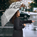 Aotearoa Personalized Lawn Bowls Maori Umbrella New Zealand White Tribal Silver Fern - Aussie Hoodie