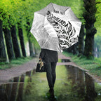 Aotearoa Personalized Lawn Bowls Maori Umbrella New Zealand White Tribal Silver Fern - Aussie Hoodie
