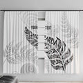 Aotearoa Personalized Lawn Bowls Maori Window Curtain New Zealand White Tribal Silver Fern - Aussie Hoodie