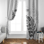 Aotearoa Personalized Lawn Bowls Maori Window Curtain New Zealand White Tribal Silver Fern - Aussie Hoodie