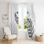 Aotearoa Personalized Lawn Bowls Maori Window Curtain New Zealand White Tribal Silver Fern - Aussie Hoodie