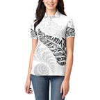 Aotearoa Personalized Lawn Bowls Maori Women Polo Shirt New Zealand White Tribal Silver Fern - Aussie Hoodie