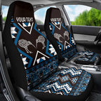 Personalised Taniko Motifs Aotearoa Car Seat Cover Waitangi Kowhaiwhai Kiwi - Blue