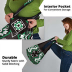 Personalised Taniko Motifs Aotearoa Grocery Bag Waitangi Kowhaiwhai Kiwi - Green