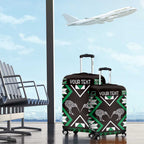Personalised Taniko Motifs Aotearoa Luggage Cover Waitangi Kowhaiwhai Kiwi - Green