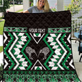 Personalised Taniko Motifs Aotearoa Quilt Waitangi Kowhaiwhai Kiwi - Green