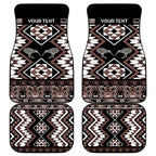 Personalised Taniko Motifs Aotearoa Car Mats Waitangi Kowhaiwhai Kiwi - Mocha
