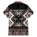 Personalised Taniko Motifs Aotearoa Hawaiian Shirt Waitangi Kowhaiwhai Kiwi - Mocha