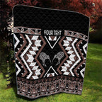 Personalised Taniko Motifs Aotearoa Quilt Waitangi Kowhaiwhai Kiwi - Mocha