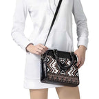 Personalised Taniko Motifs Aotearoa Shoulder Handbag Waitangi Kowhaiwhai Kiwi - Mocha