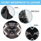 Personalised Taniko Motifs Aotearoa Spare Tire Cover Waitangi Kowhaiwhai Kiwi - Mocha