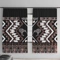 Personalised Taniko Motifs Aotearoa Window Curtain Waitangi Kowhaiwhai Kiwi - Mocha